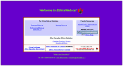 Desktop Screenshot of ethicsweb.ca